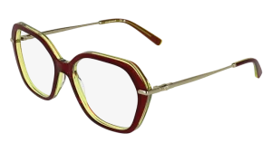 Longchamp LO2800 TRANSPARENT BURGUNDY/YELLOW